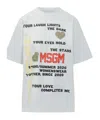 Msgm Embellished Graphic T-shirt In White