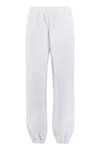 Msgm Embellished Sweatpants With Rhinestones And Pockets