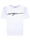 Msgm Embellished T-shirt In Optic White