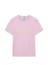 Msgm T-shirt With Decoration In Pink