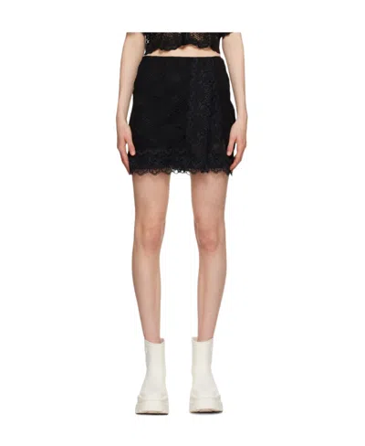 Msgm Emblem Skirt In Black