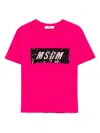 Msgm Emboridery T-shirt In Pink