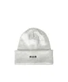 Msgm Embroiderd-logo Beanie In White