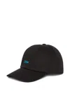 Msgm Embroidered Baseball Cap In Black