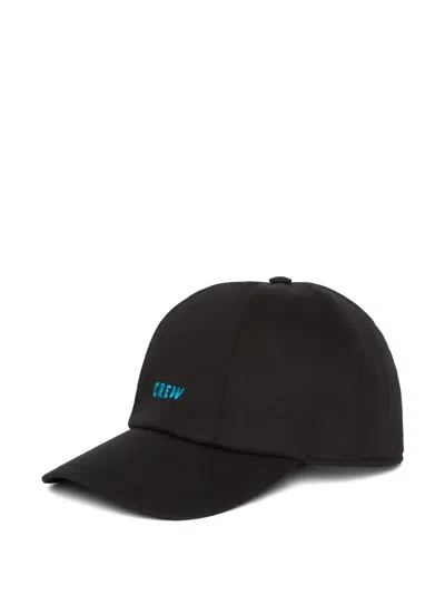 Msgm Embroidered Baseball Cap In Black