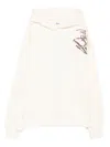 Msgm Embroidered Hoodie In Neutral