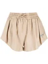 Msgm Cotton Shorts In Brown