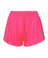 Msgm Cotton Shorts Elasticated Waistband In Pink