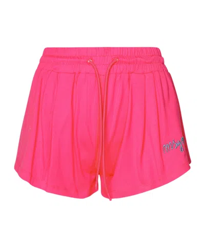 MSGM MSGM LOGO EMBROIDERED DRAWSTRING SHORTS
