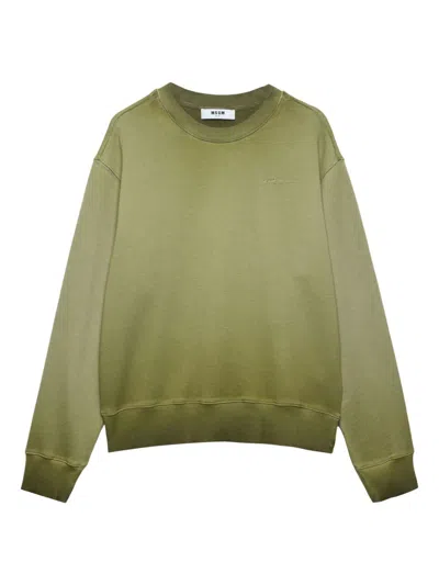 MSGM EMBROIDERED-LOGO COTTON SWEATSHIRT