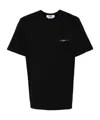 Msgm Logo Crew Neck Cotton T-shirt In Black