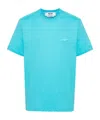Msgm Embroidered-logo Cotton T-shirt In Green