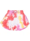 Msgm Embroidered-logo Shorts In Red