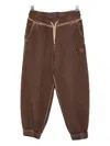 Msgm Embroidered-logo Sweatpants In Brown