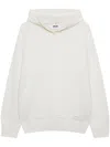 Msgm Oversized Wool-cashmere Sweater With Hood In 白色