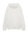 Msgm Oversized Wool-cashmere Sweater With Hood In White