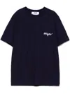 Msgm Embroidered Logo T-shirt In Blue