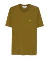 Msgm Embroidered-logo T-shirt In Green