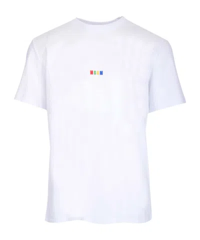Msgm Embroidered-logo T-shirt In White