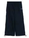 Msgm Embroidered-logo Track Pants In 蓝色