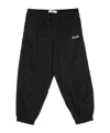 Msgm Embroidered-logo Track Trousers In Black