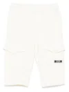 Msgm Embroidered-logo Trousers In 白色