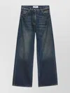 Msgm Embroidered Logo Wide Leg Jeans
