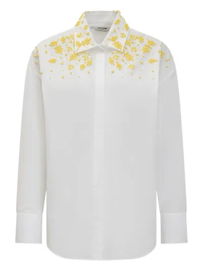 MSGM EMBROIDERED SHIRT