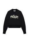 Msgm Embroidered Sweatshirt In Black
