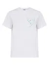 Msgm Embroidered T-shirt In White