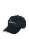 Msgm Embroidery Cap In Black