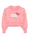 Msgm Embroidery Logo Sweatshirt In Pink