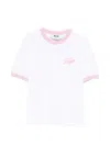 Msgm Embroidery T-shirt In White