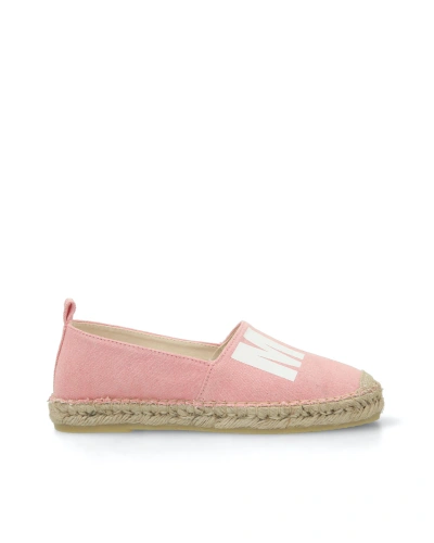 Msgm Espadrilles With Printed Logo In White