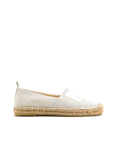 Msgm Espadrilles With Printed Logo In White