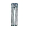Msgm Straight-leg Trousers With Finish In Blue