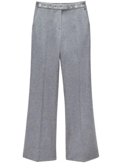 MSGM EYELET-DETAIL TAILORED TROUSERS
