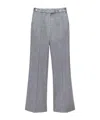 Msgm Eyelet-detail Tailored Trousers In Gray