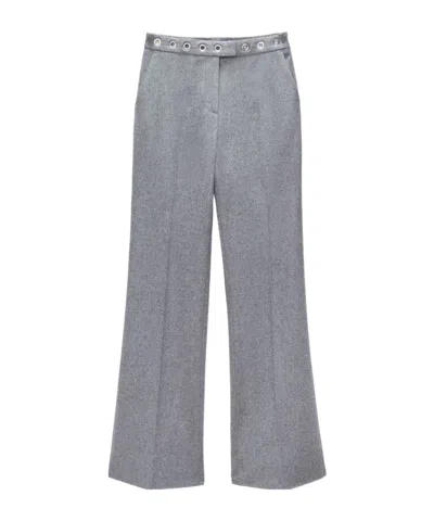 MSGM EYELET-DETAIL TAILORED TROUSERS
