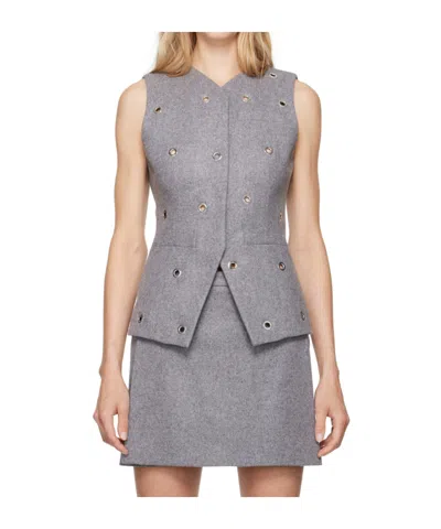MSGM EYELET-DETAIL VEST