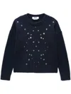 Msgm Eyelet-embelishmet Jumper In Black