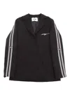 Msgm Fabric Tecnical Blazer  Girl Nero/black In Black