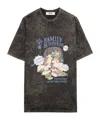 Msgm Family Business Print T-shirt In Black