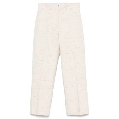 Msgm Fancy Gabardine Pants In Neutral