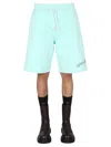Msgm Fantastic Green Bermuda In Green
