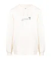 Msgm Fantastic Green Sweatshirt In White
