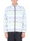 Msgm Zip-up Funnel Neck Jacket In Blue