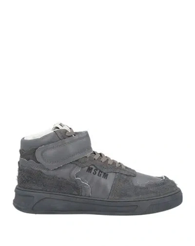 Msgm Fantastic Green Man Sneakers Grey Size 9 Leather
