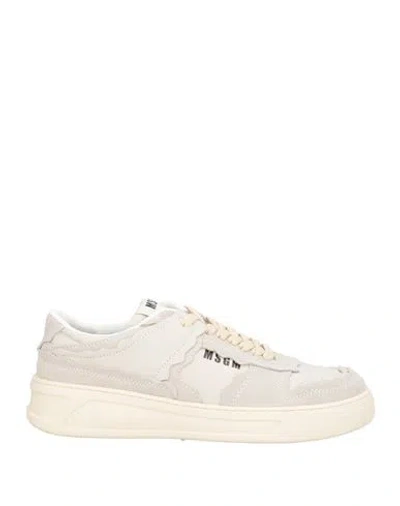 Msgm Fantastic Green Man Sneakers Light Grey Size 9 Leather