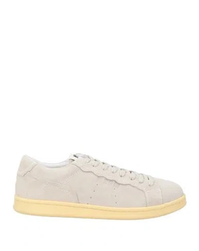 Msgm Fantastic Green Man Sneakers Light Grey Size 9 Leather